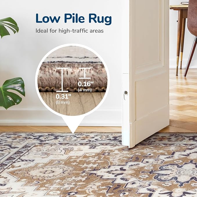 Lessymo 8 x 10 Area Rugs for Living Room- Machine Washable Area Rugs Boho Faux - Image 7