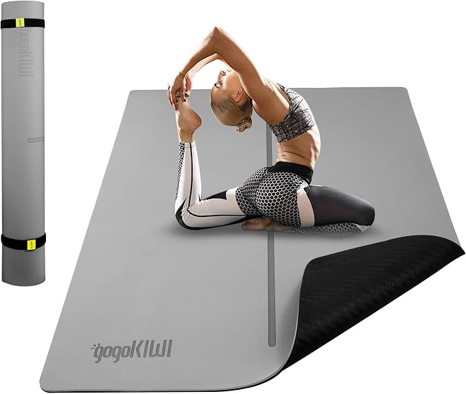 Gogokiwi Large Yoga Mat – 1/4" & 1/2" Thick Exercise Mats by Gogokiwi