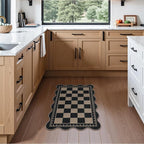 Checkered Easy Jute Entryway Rug, 2x3 Washable Non Slip Kitchen Rug, Indoor - Image 7
