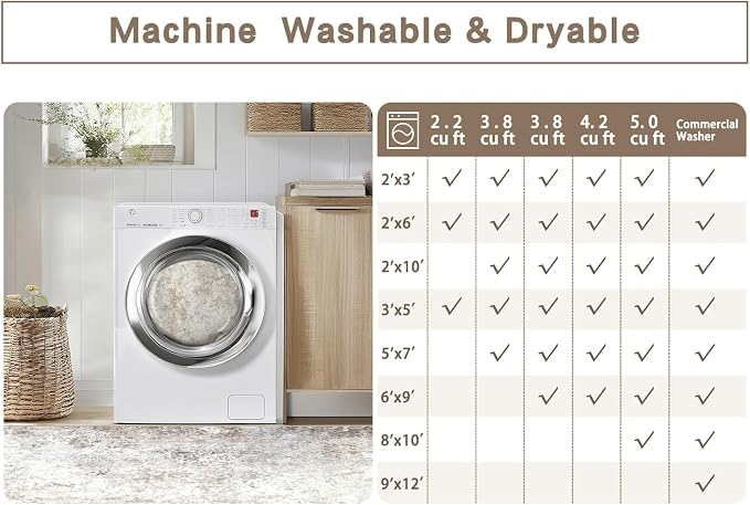 Modern Washable Rugs 9x12 Area Rugs - Image 9