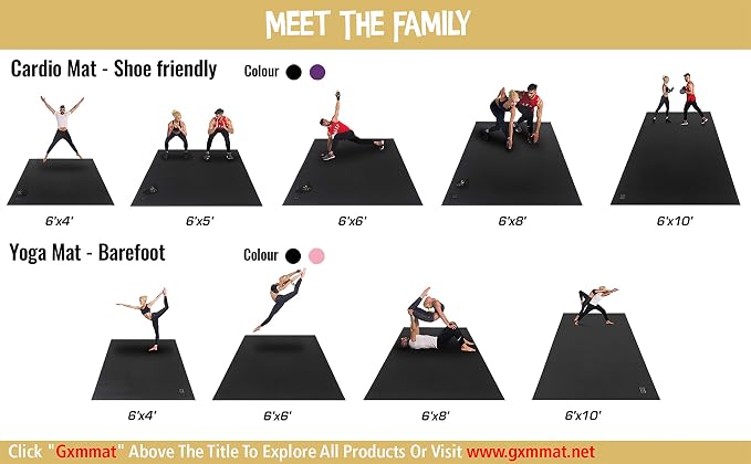 GXMMAT Large Exercise Mat 6'x4'/6'x5'/6'x6', Thick Workout Mats - Image 7