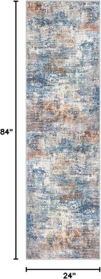 IOHOUZE Abstract Runner Rug 2x7 Ft Washable Runners - Image 2