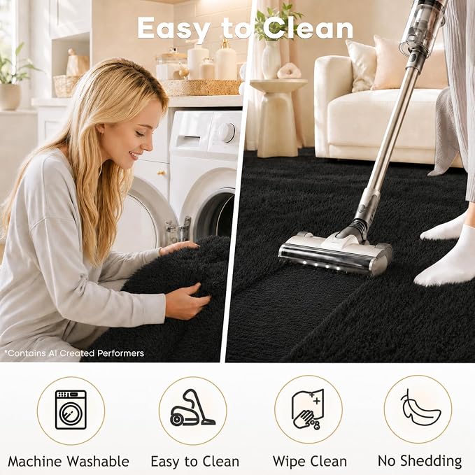 Ophanie 2x8 Runner Rug for Hallway, Upgrade Non-Slip Fluffy Soft Bedside Rugs - Image 6