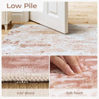 5x7 Area Rugs, Neutral Machine Washable Rugs - Image 2