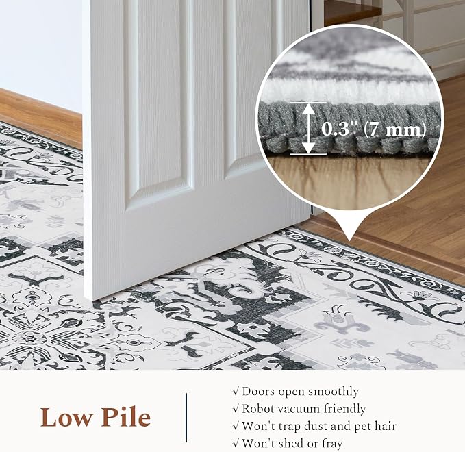Rugflix 6x9 Area Rug for Living Room, Machine Washable Area Rugs - Image 4