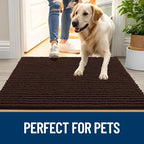 OLANLY Dog Door Mat for Muddy Paws 30x20, Ultra Absorbent Chenille Mud Doormat - Image 6