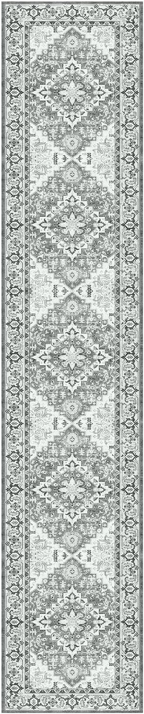 Lessymo 2 x 10 Long Runner Rug for Hallway, Washable Entryway Rugs Boho Faux - Image 9