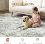 3x5 Area Rug Non-Slip, Machine Washable Soft Low Pile Small Rugs - Image 4
