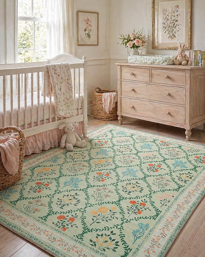 YIHOUSE Green Washable 6x9 Area Rugs - Image 6