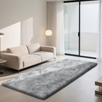 Soft Runner Rugs for Bedroom, Mottling Grey 3x7 Area Rugs Fluffy Rug Shag Area - Image 2