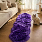 EasyJoy Faux Sheepskin Rug, Fluffy Faux Fur Rug, Ultra Soft Shag Area Rug - Image 4