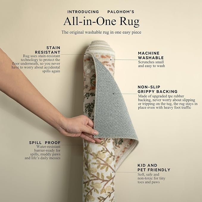 Runner Rug Washable Kitchen Runner: 2'x 6' Hallway Runner Rugs Stain Resistant - Image 4