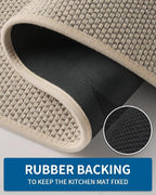 MontVoo Kitchen Rugs and Mats Non Skid Washable, Absorbent Runner Rugs - Image 3
