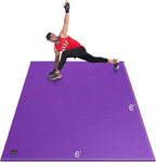 GXMMAT Large Exercise Mat 6'x4'/6'x5'/6'x6', Thick Workout Mats by GXMMAT