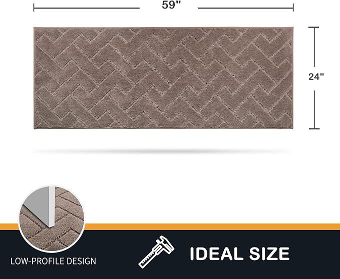 PURRUGS Dirt Trapping Door Mat 24" x 59", Non-Slip Machine Washable Entry Rug - Image 2