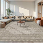 10x14 Washable Area Rug for Living Room, Extra Large Neutral Vintage Boho Rugs - Image 9