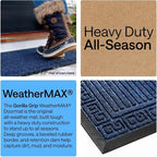 GORILLA GRIP 100% Waterproof All-Season WeatherMAX Doormat 35x23, US Designed - Image 3
