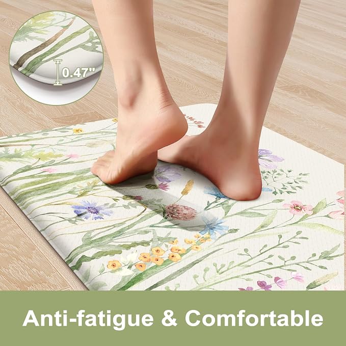 KIMODE Anti Fatigue Mats for Kitchen Floor, Cushioned Kitchen Floor Mat Non Slip - Image 3