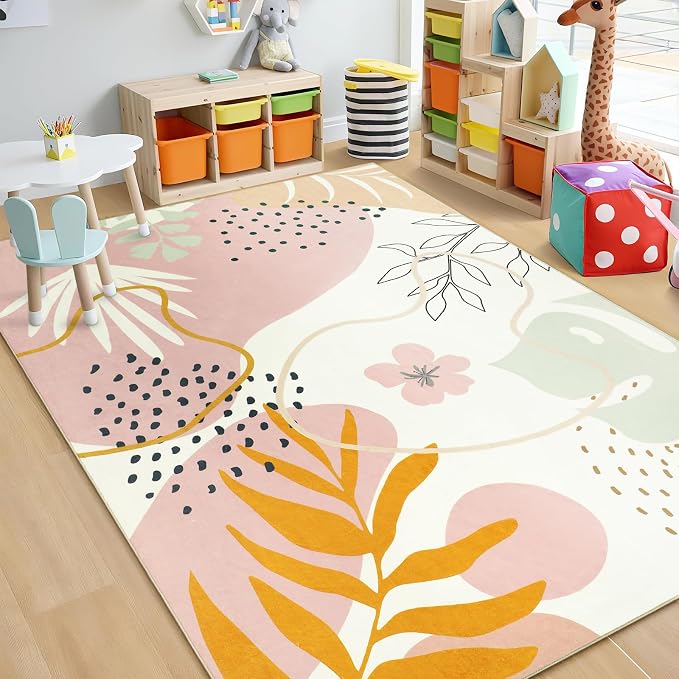 Kids Rug, Kids Carpet Playmat Non-Slip 5x7 Area Rugs Machine Washable Rug by VSIWB