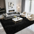 BENRON Fluffy Rugs for Living Room 6x9 Black, Washable Large Area Rugs for by BENRON