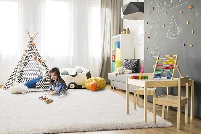 TWINNIS Super Soft Shaggy Rugs Fluffy Carpets 8x10 Feet, Indoor Modern Plush - Image 4