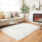 EasyJoy Ultra Soft Fluffy Shaggy Area Rug Faux Fur Rug Chair Cover Seat Pad by EasyJoy