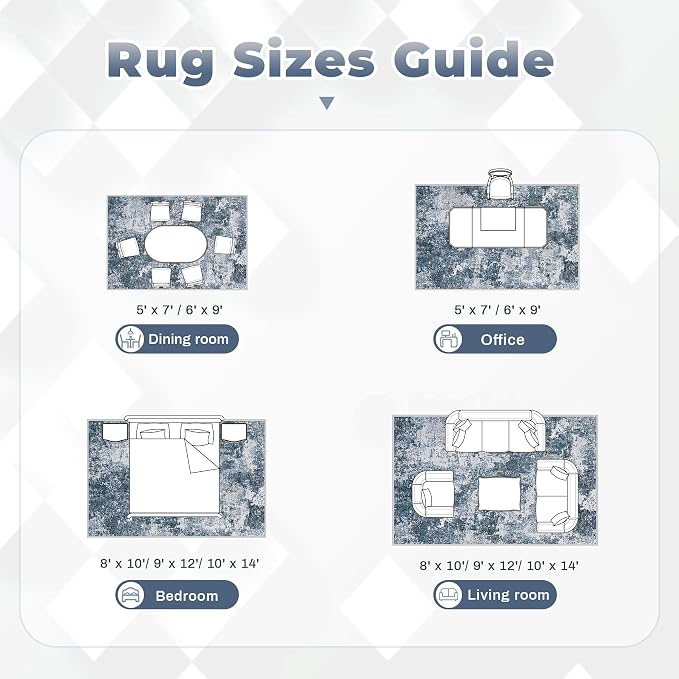 pmtsns Area Rugs 9x12 for Living Room: Washable Rug Modern Abstract Neutral - Image 8