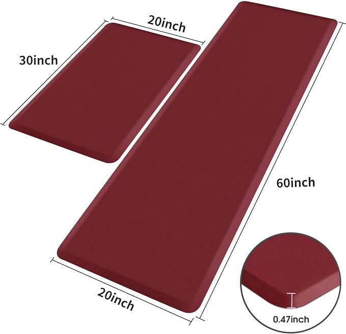 HappyTrends 2 PCS Kitchen Mat Cushioned Anti-Fatigue Floor Mat, Heavy Duty - Image 2