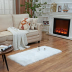 EasyJoy Ultra Soft Fluffy Shaggy Area Rug Faux Fur Rug Chair Cover Seat Pad by EasyJoy