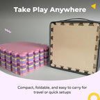 MioTetto Baby Play Mat, Comfortable Playtime Mat – Portable Foam Floor Tiles - Image 3