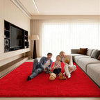 8x10 Area Rugs for Living Room, Large Fluffy Red Rugs for Bedroom, Fuzzy Shag - Image 6