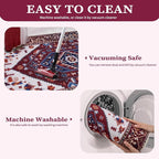 SERISSA 5x7 Boho Area Rug, Washable Non-Slip Rugs - Image 4