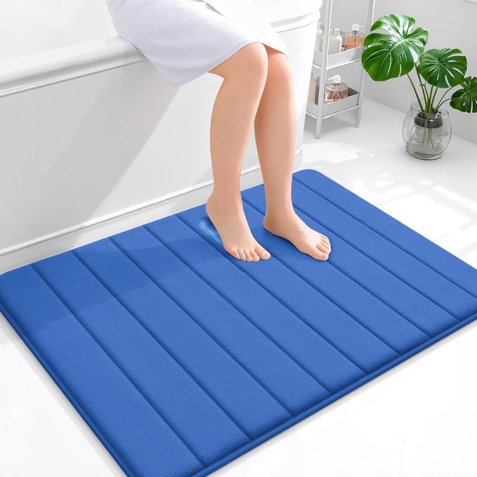 OLANLY Memory Foam Bath Mat 40x32, Super Soft Absorbent Bathroom Rugs, Quick Dry by OLANLY