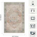 Rugxara 4X6 Rug, Washable Area Rugs - Image 2