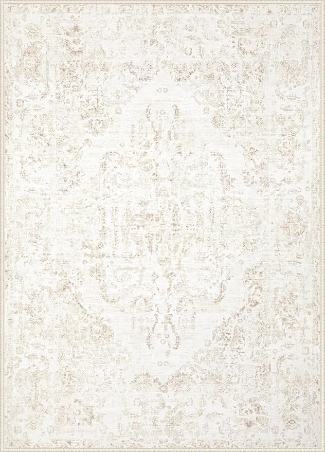 9x12 Area Rugs for Living Room:Washable Rug Vintage Large Rugs Soft Non Slip - Image 9