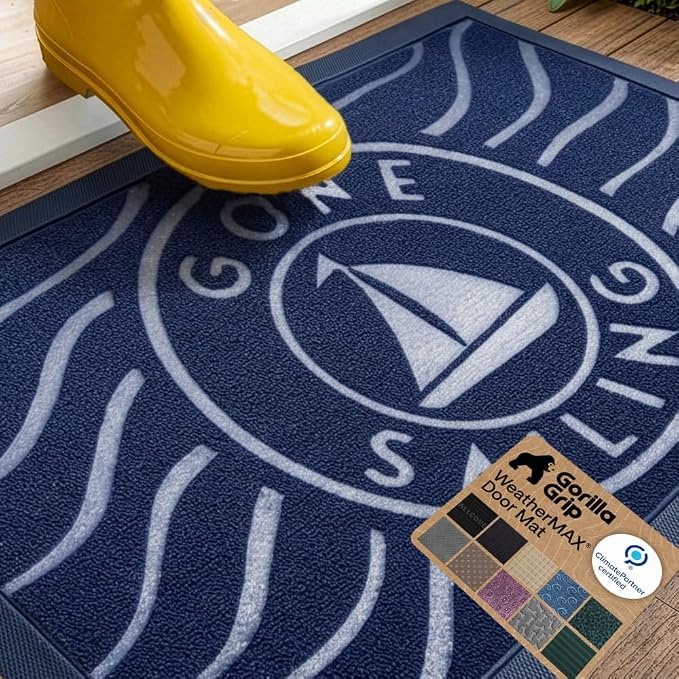 GORILLA GRIP 100% Waterproof All-Season WeatherMAX Doormat 35x23, US Designed by Unknown