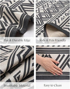Outdoor Rug Carpet 8x10 ft, Flatweave Textured Outdoor Patio Rug Non Slip - Image 5