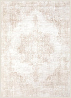 Area Rug 6x9 Vintage Rugs: Washable Living Room Rug Retro Medallion Distressed - Image 9