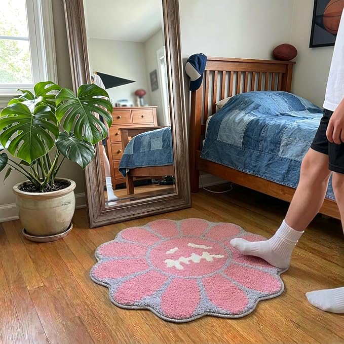 Trippy Happy Face Rug Cool Rugs Tufted Quick Dry Bath Mats - Image 6