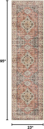 Lahome Oriental Washable Kitchen Runner Rug Non Slip, 2x8 Bathroom Runners - Image 2