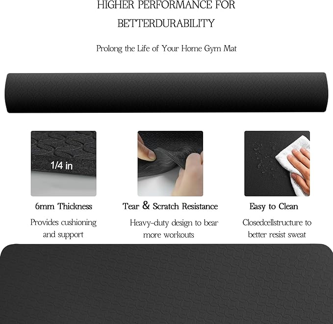 VTORY Extra Large Yoga Mat Thick Exercise Mat - Image 6