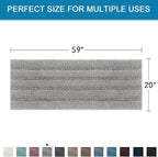 H.VERSAILTEX Bathroom Rugs Bath Mat Runner Rug Non Slip Kitchen Rug Extra Long - Image 2