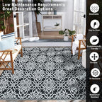 HUGEAR Outdoor Rug for Patios Clearance, Waterproof Mat, Large Outside Carpet - Image 3