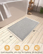 Upgraded Waffle Bath Mat, Super Absorbent Non Slip Bath Mats - Image 2