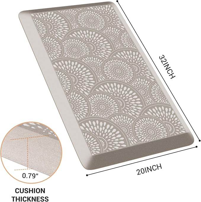 Mattitude 4/5 Inch Kitchen Mat, 20x32in Heavy Duty Ergonomic Comfort Foam - Image 2