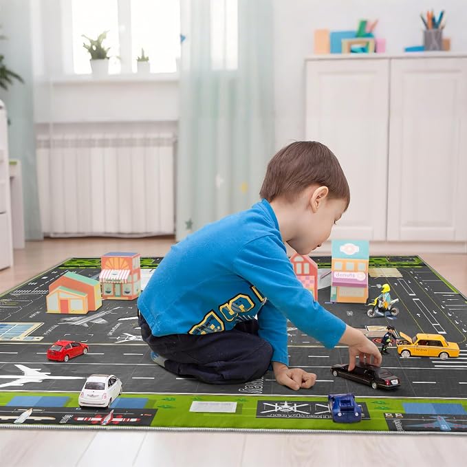 Airport Runway Play Rug for Kids - Image 5