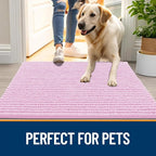 OLANLY Dog Door Mat for Muddy Paws 44x24, Ultra Absorbent Chenille Mud Doormat - Image 6