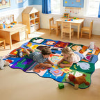 Kids Rugs for Playroom, 4x6 Feet Upgrade Ultra Non Slip Area Rug, Washable Play - Image 8