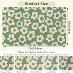 Vintage Groovy Flower Area Rug for Living Room, Washable Area Rugs 5x7 Non-Slip - Image 2