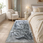 EasyJoy Faux Sheepskin Rug, Fluffy Faux Fur Rug, Ultra Soft Shag Area Rug - Image 3